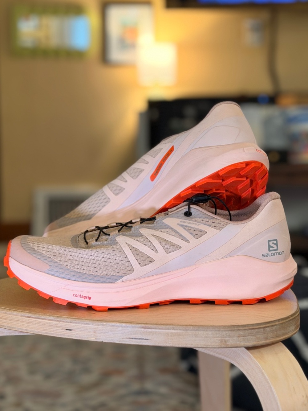 NEW Salomon Sense Ride 4 Trail Running Shoes Women’s 9.5 Sirocco Peachy Keen